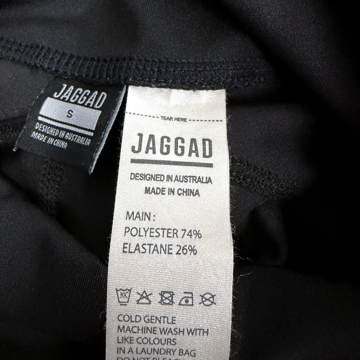 JAGGAD Womens High Waist Black Athletic Yoga Leggings by Size S