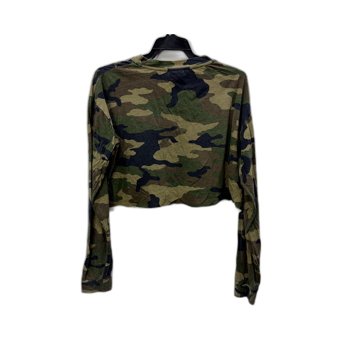 Stüssy Womens Cropped Long Sleeve T-Shirt Camouflage Multi Color Size 8