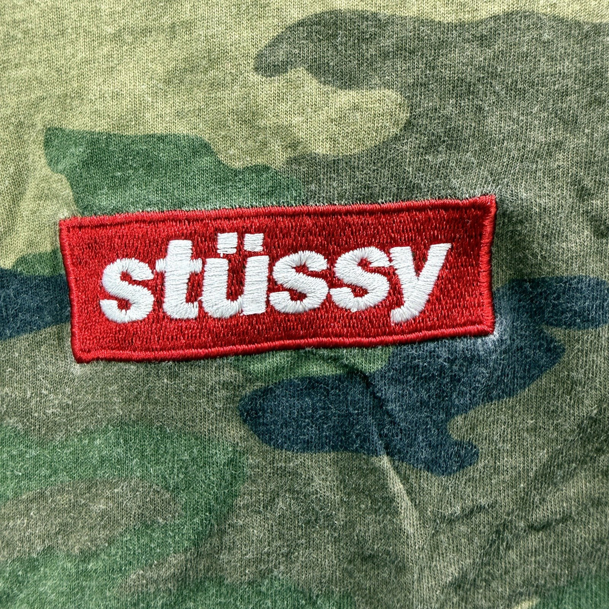 Stüssy Womens Cropped Long Sleeve T-Shirt Camouflage Multi Color Size 8