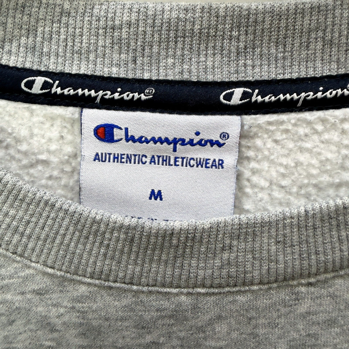 Champion Womens Pullover Sweatshirt Gray with White Sleeves Size M