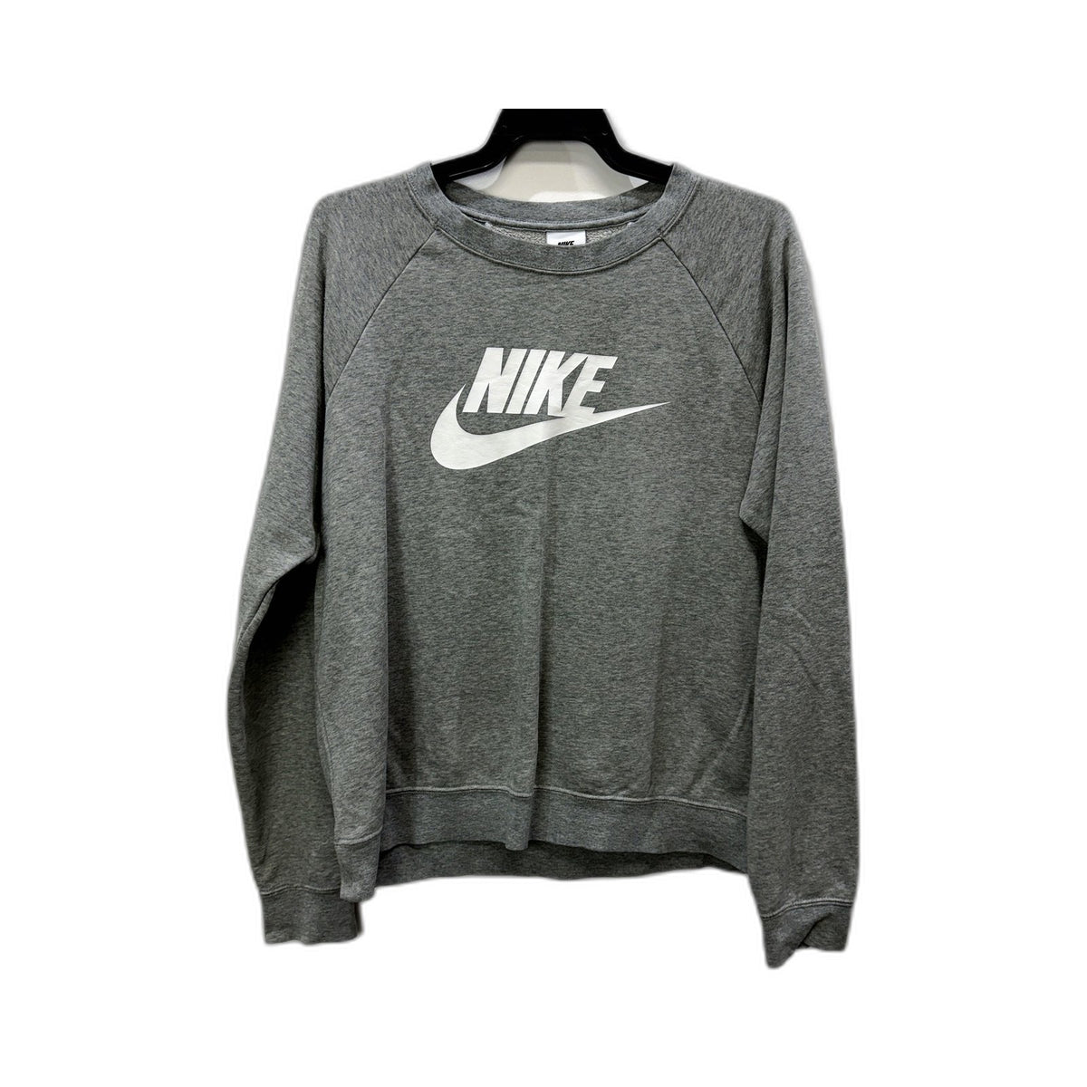 Nike Womens Pullover Sweatshirt Crew Neck Heather Gray Size M
