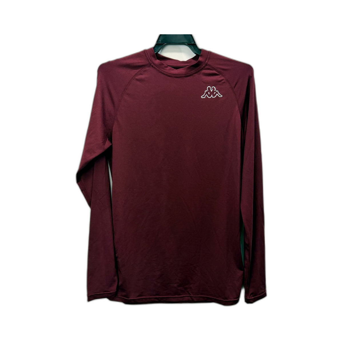 Kappa Womens Kombat Long Sleeve Athletic Shirt Burgundy Small