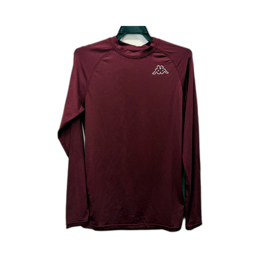 Kappa Womens Kombat Long Sleeve Athletic Shirt Burgundy Small