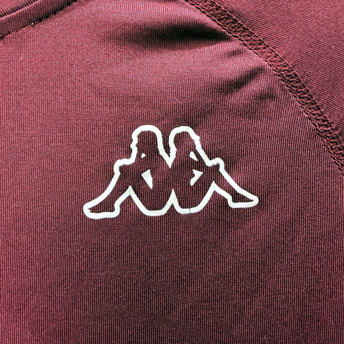 Kappa Womens Kombat Long Sleeve Athletic Shirt Burgundy Small