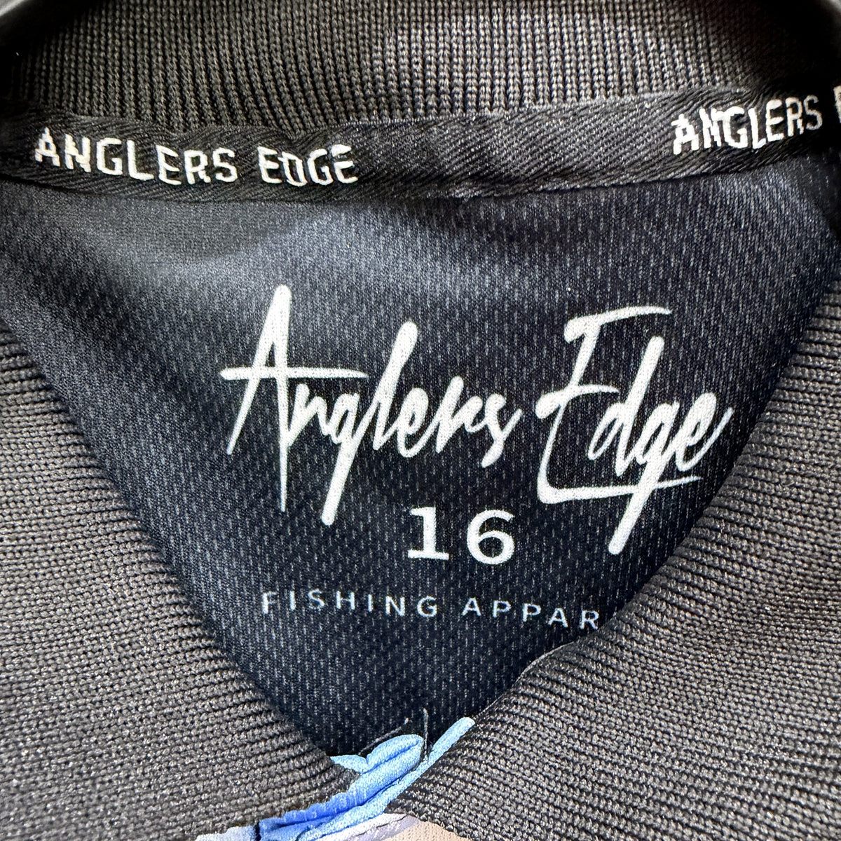 Anglers Edge Womens Long Sleeve Graphic Fishing Shirt Multi Color Size 16