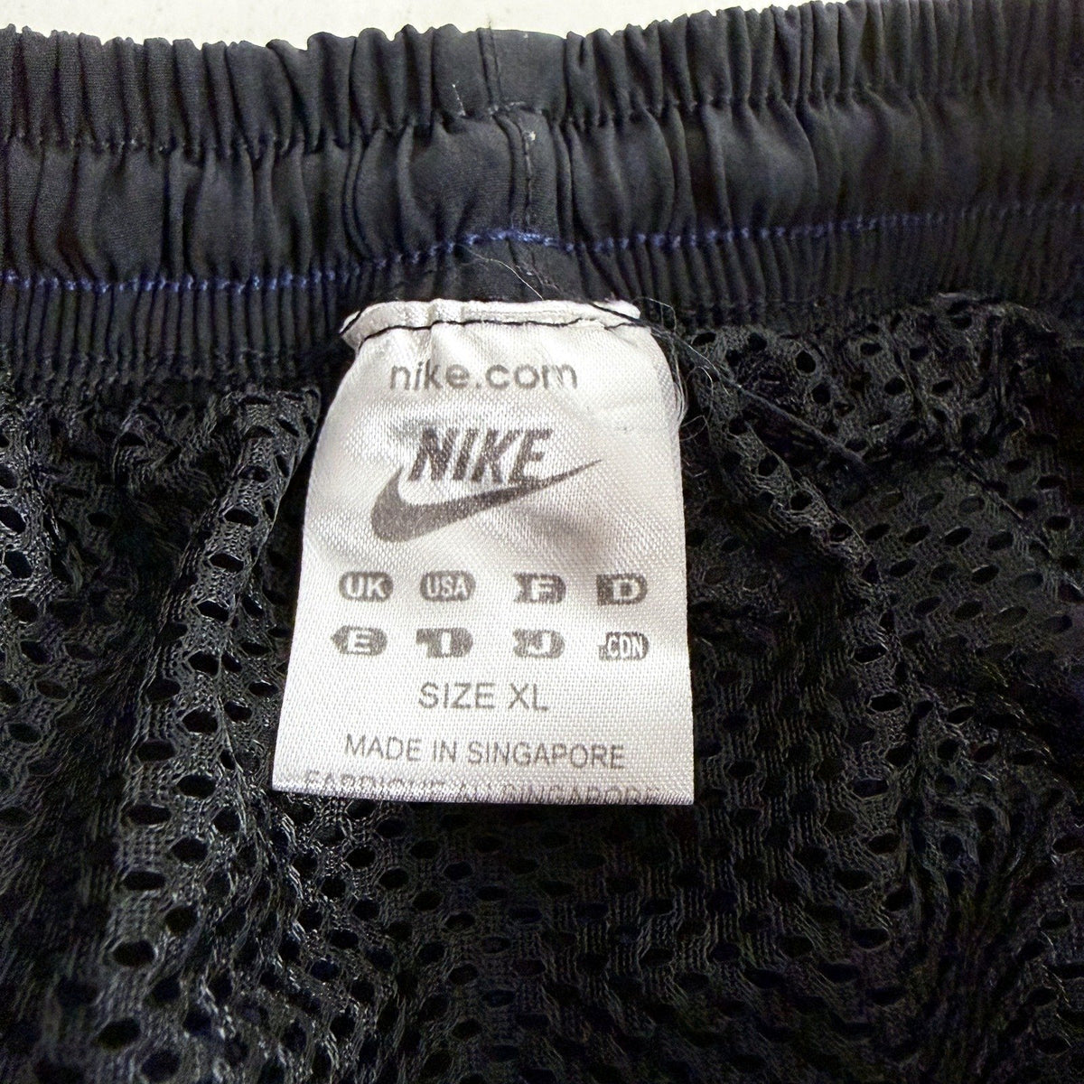 Nike Boys Athletic Shorts Black with Blue Accents XL