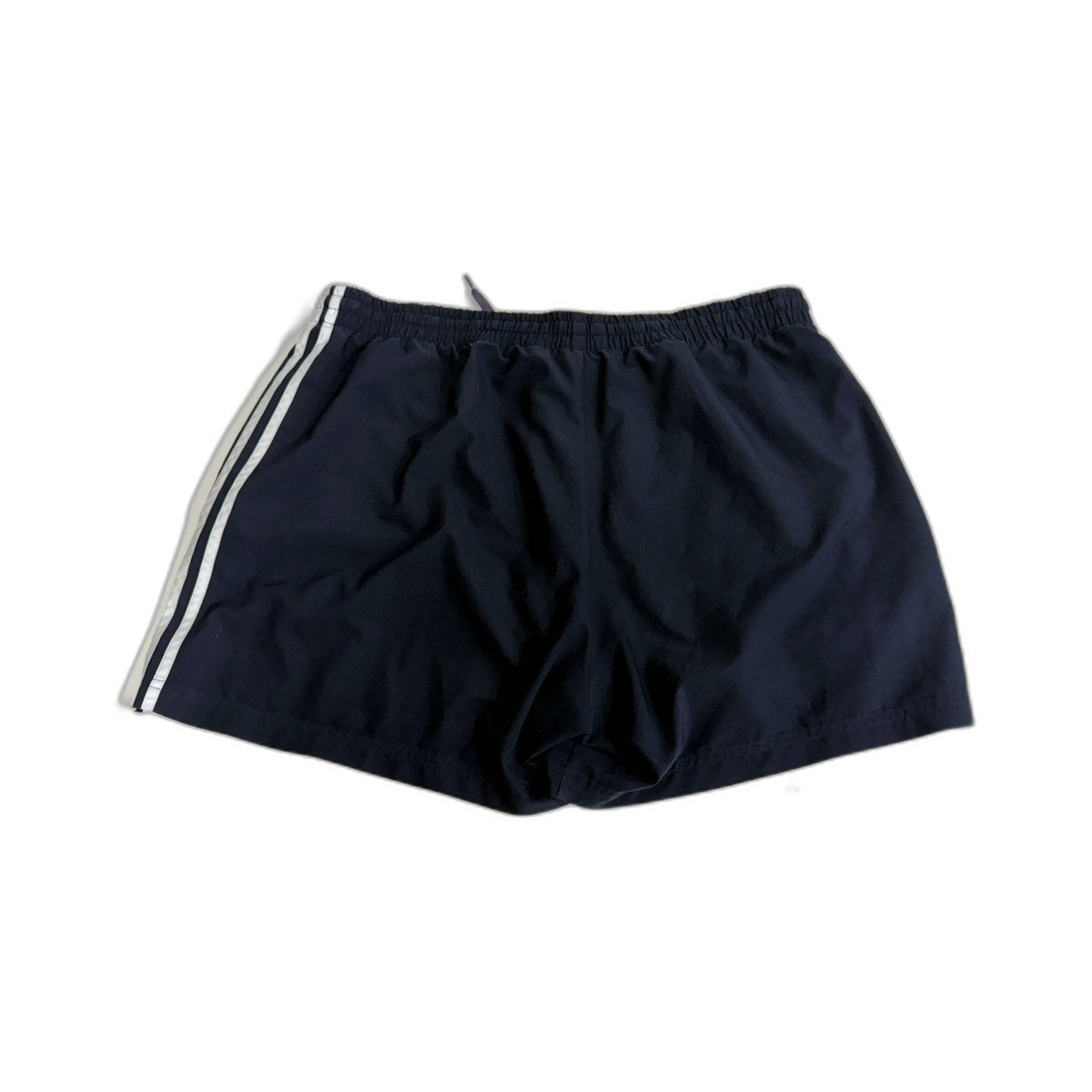 Adidas Mens Athletic Shorts Navy Blue White Stripes XL