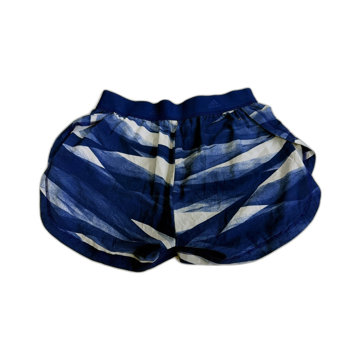 Adidas Womens Athletic Shorts Navy Blue White Striped XS