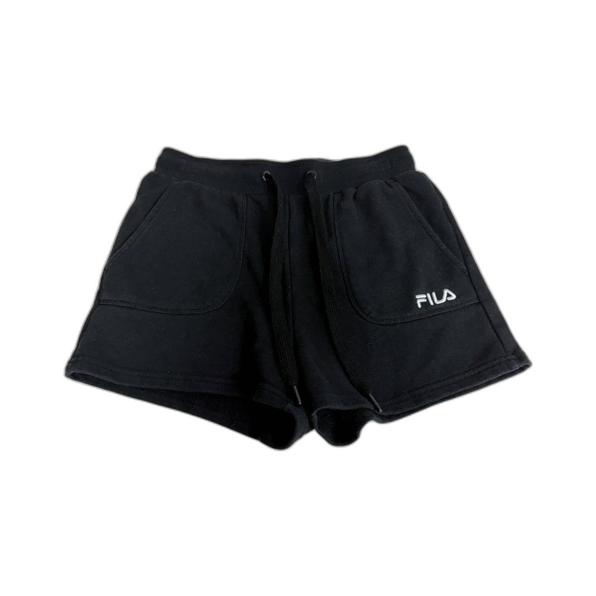 FILA Womens Athletic Shorts Black Drawstring Size 8 Activewear