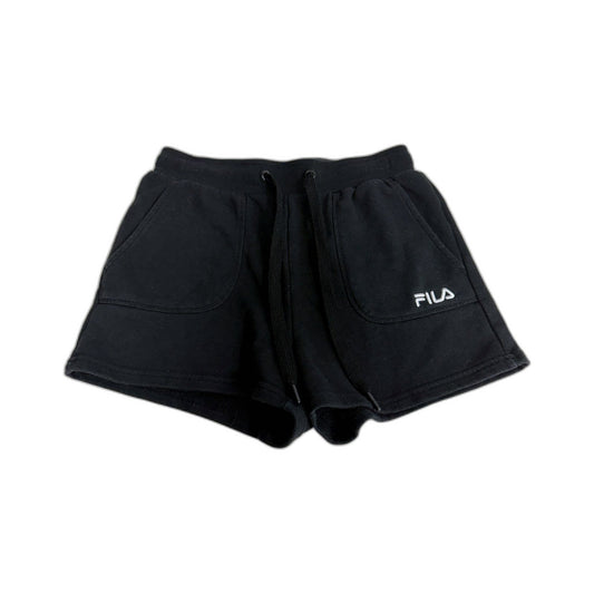 FILA Womens Athletic Shorts Black Drawstring Size 8 Activewear