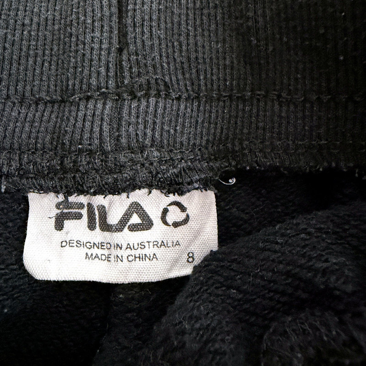 FILA Womens Athletic Shorts Black Drawstring Size 8 Activewear