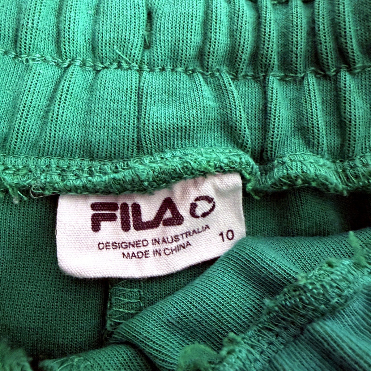 FILA Womens Athletic Shorts Forest Green Vintage Size 10 Breathable