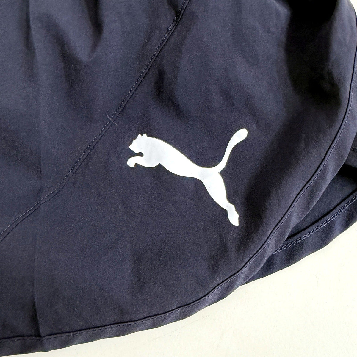 Puma Boys Navy Blue Athletic Shorts Size S Vintage Rugby League 520360