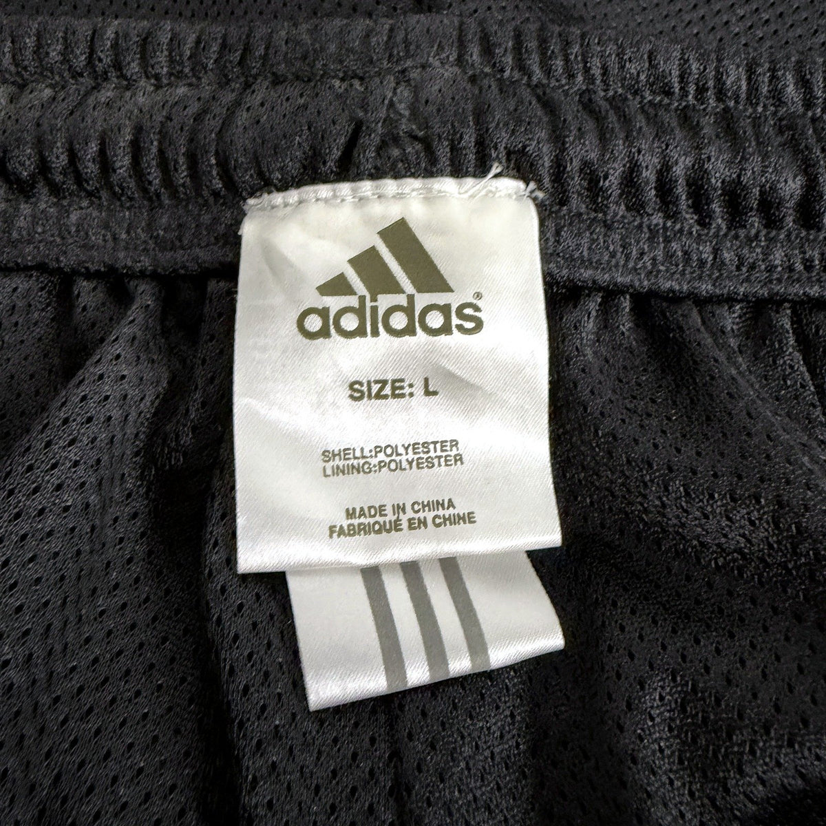 Adidas Mens Athletic Mesh Shorts Black White Stripes Size L