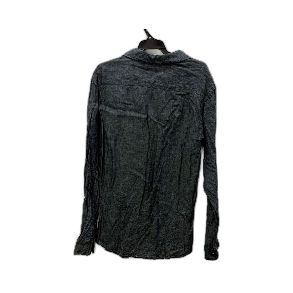 Rodd & Gunn Mens Linen Button-Up Shirt Charcoal Gray Sports Fit Size L