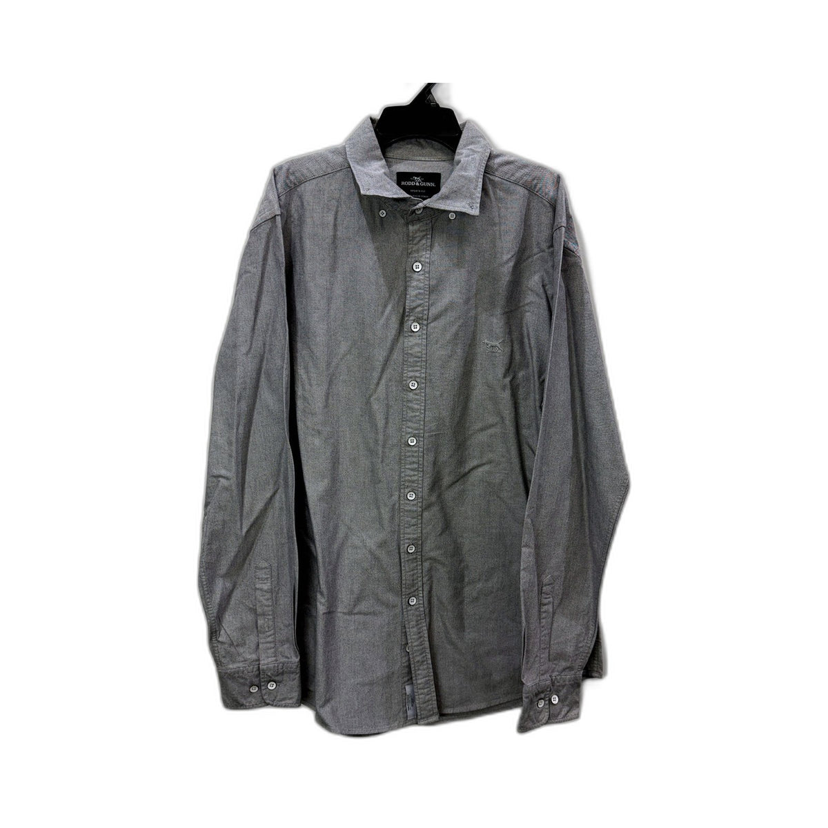 Rodd & Gunn Mens Gray Button-Up Dress Shirt Size L Classic Fit