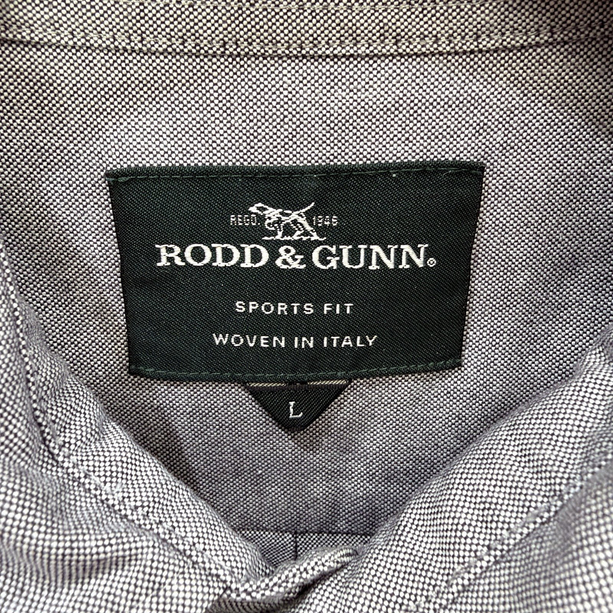 Rodd & Gunn Mens Gray Button-Up Dress Shirt Size L Classic Fit