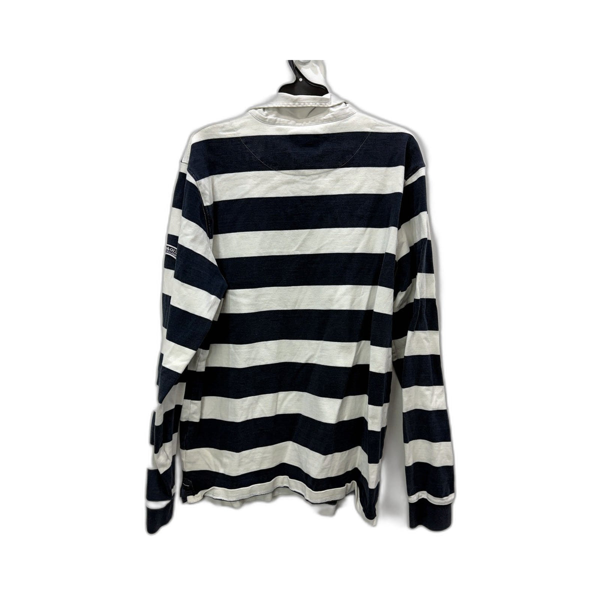 Rodd & Gunn Mens Navy Blue White Striped Rugby Shirt Size XL