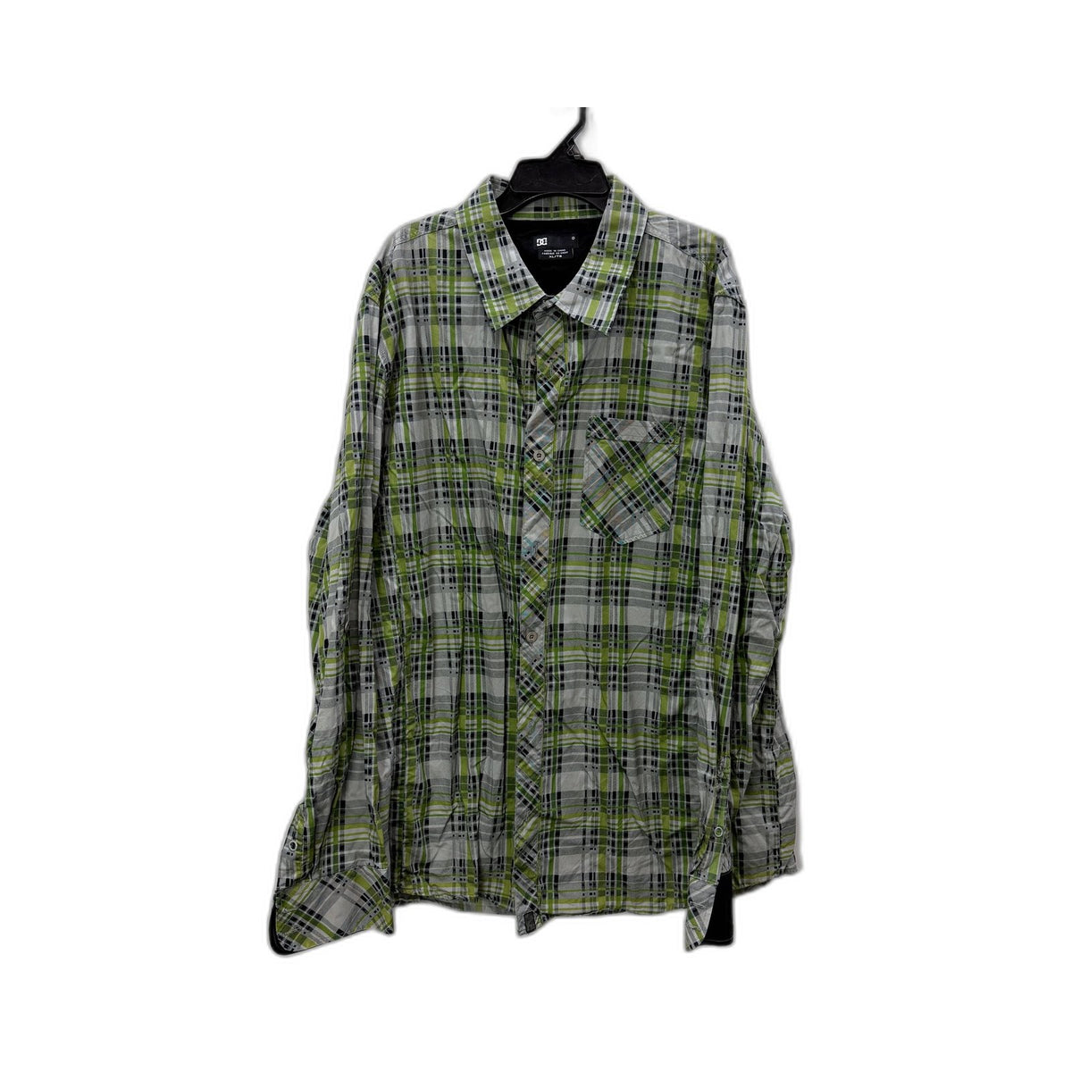 DC Long Sleeve Plaid Button-Up Shirt Mens Multi Color XL
