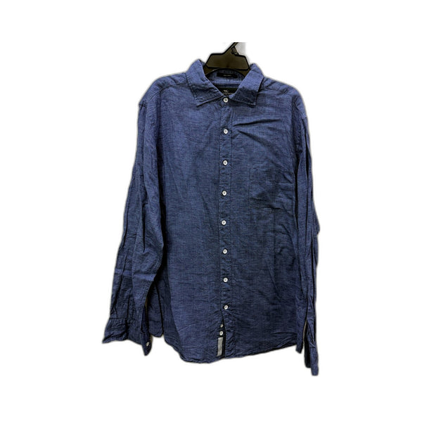 Rodd & Gunn Mens Long Sleeve Linen Button-Up Shirt by in Blue Size L
