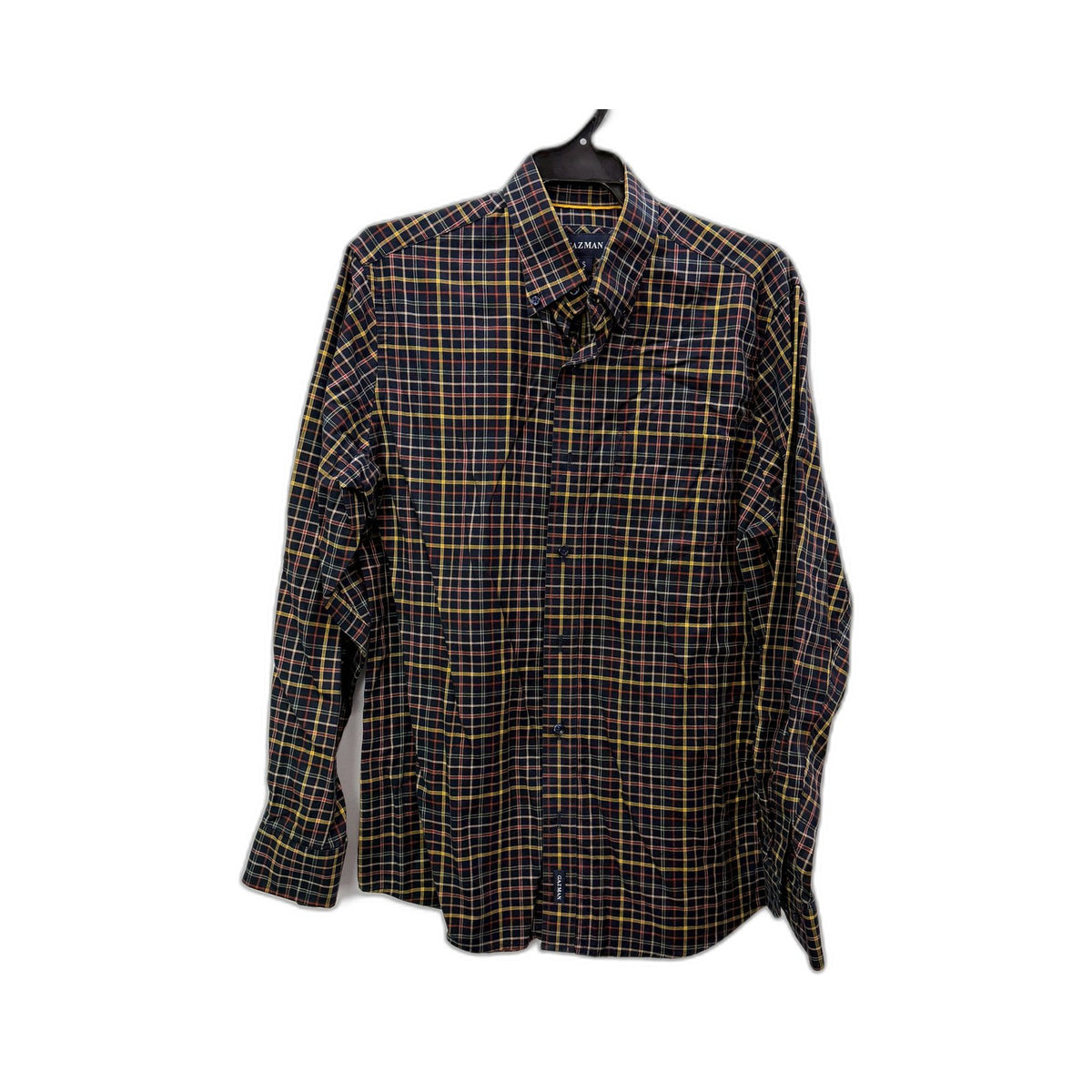 Gazman Mens Multi Color Plaid Long Sleeve Button-Up Shirt Size S NEW