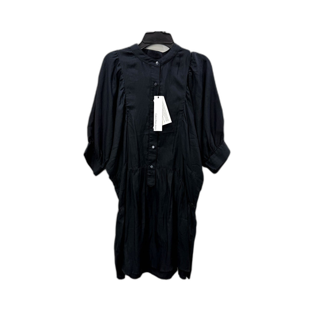 Calvin Klein Jeans Womens Black Shirt Dress Size XL CWW320 NEW