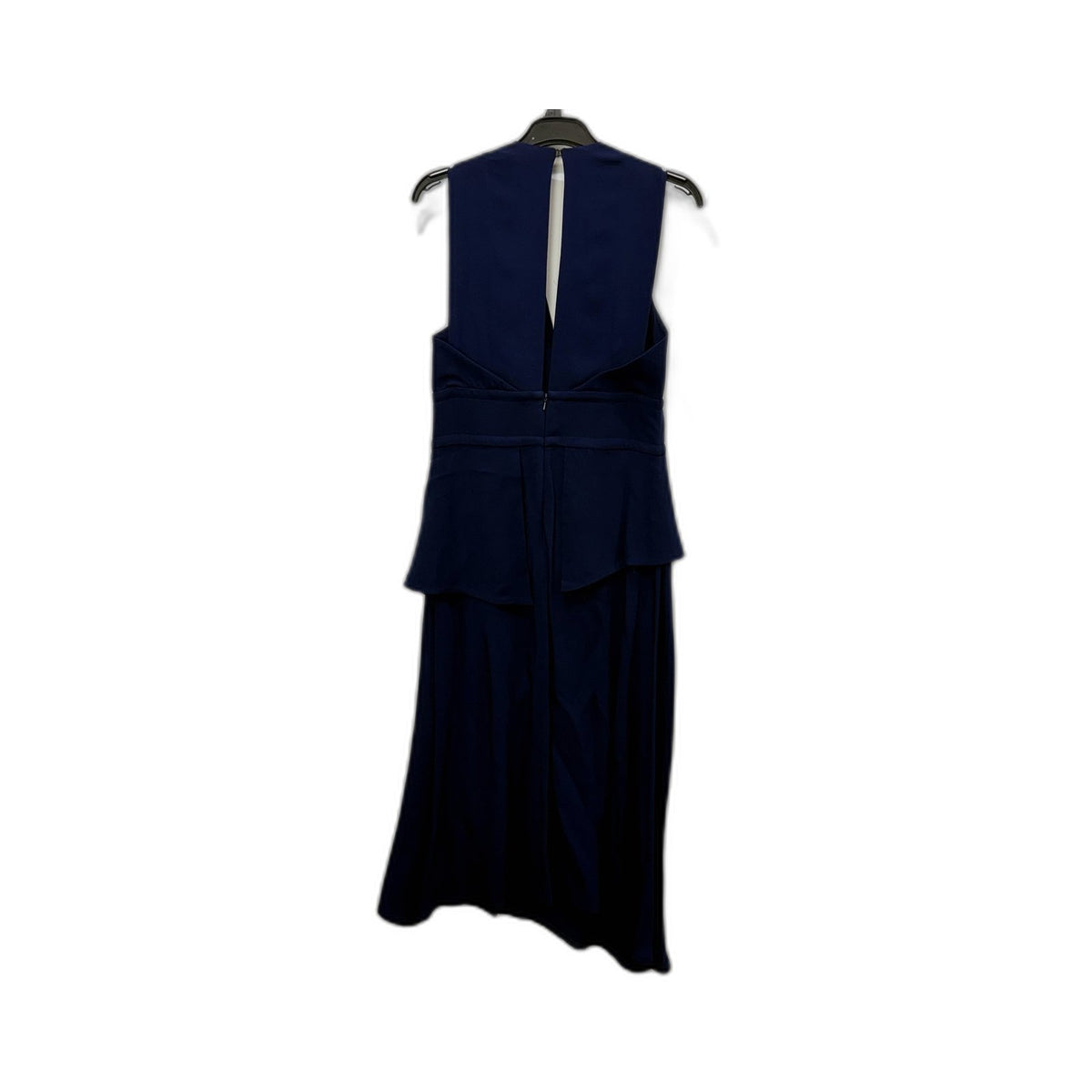 SABA Womens Sleeveless Tiered Ruffle Dress Navy Blue Size 10 NEW