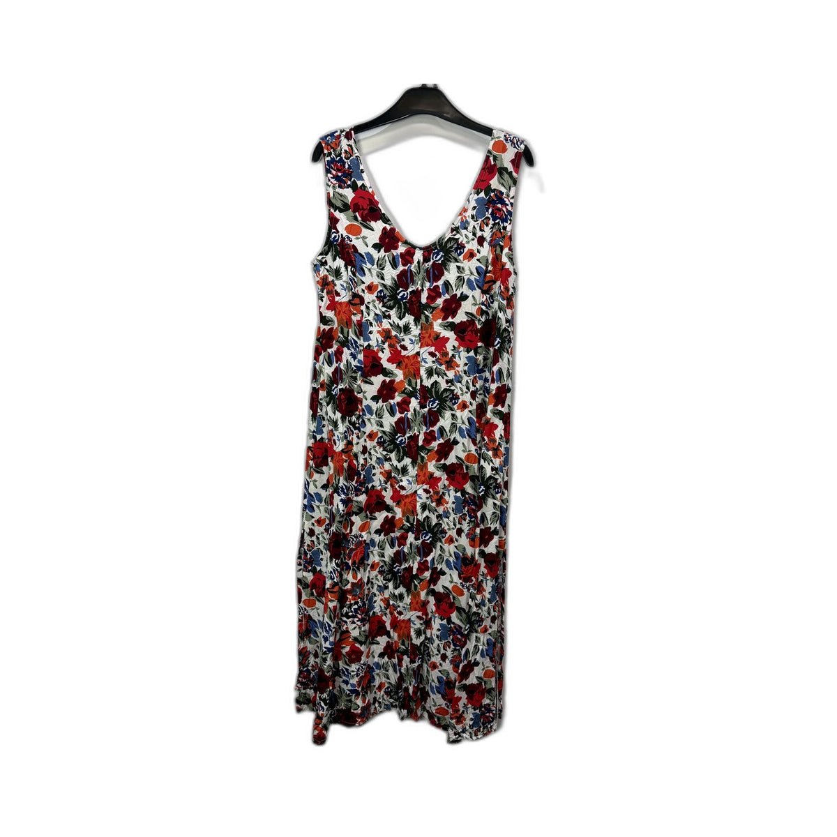 Diesel Womens Sleeveless Floral Midi Dress Multi-Color Size 14