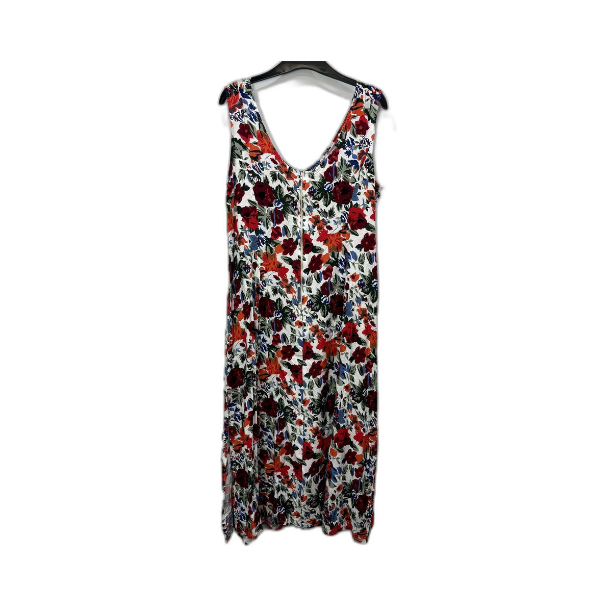 Diesel Womens Sleeveless Floral Midi Dress Multi-Color Size 14