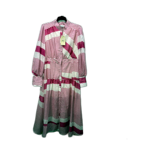 Runway Scout Womens Striped Shirt Dress Button Front Multi Color Size 14 NEW
