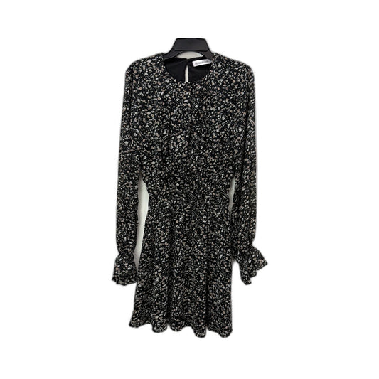 Atmos&Here Womens Black Floral Print Long Sleeve Dress Size 6 NEW