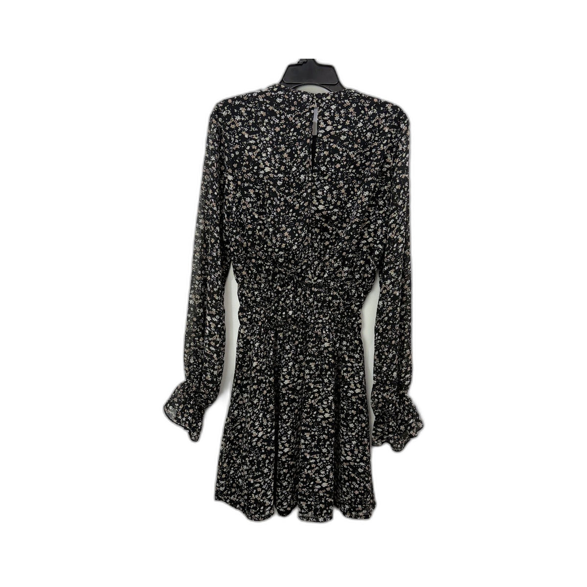 Atmos&Here Womens Black Floral Print Long Sleeve Dress Size 6 NEW