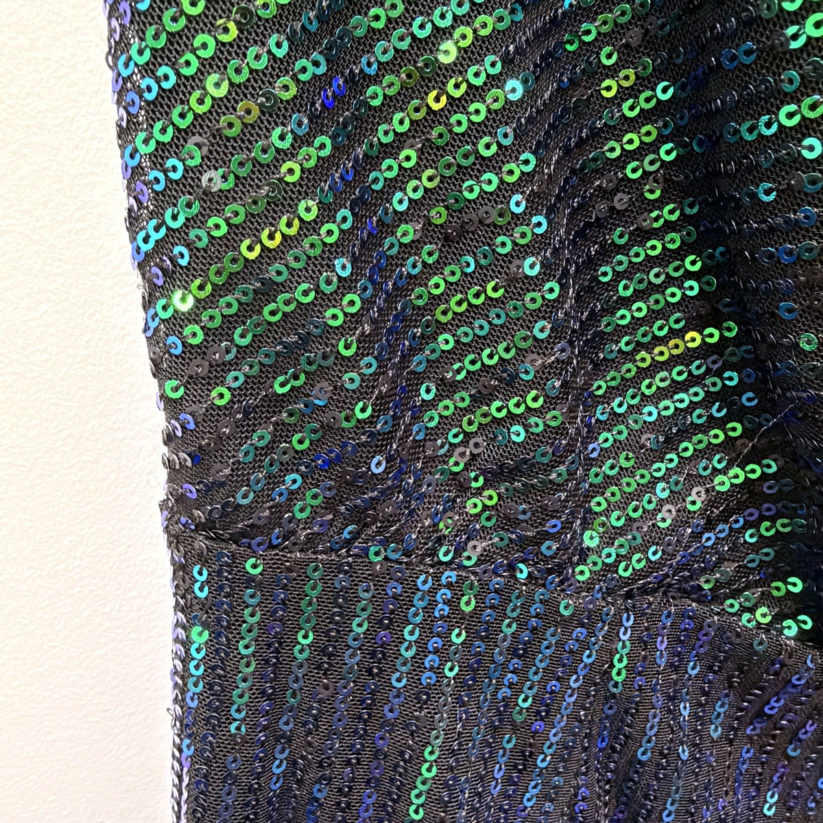 Black Womens Iridescent Sequin Cold Shoulder Dress Size 2XL NEW