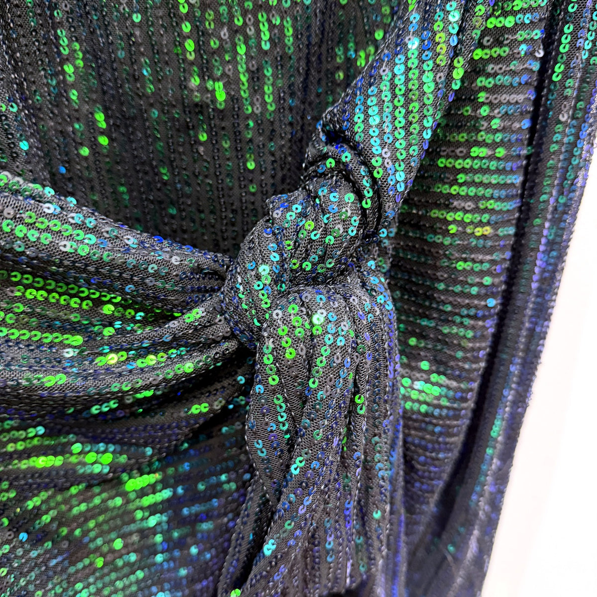 Black Womens Iridescent Sequin Cold Shoulder Dress Size 2XL NEW