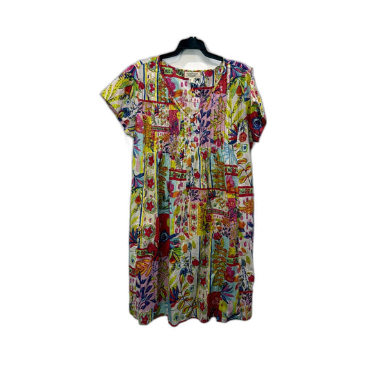 Orientique Womens Vintage Floral Patchwork Dress Size 18 Multi NEW