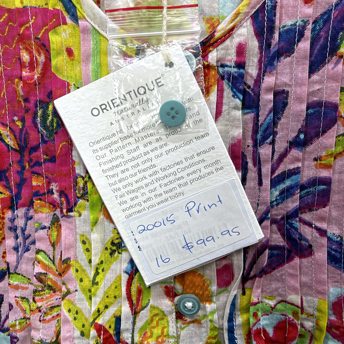 Orientique Womens Vintage Floral Patchwork Dress Size 18 Multi NEW