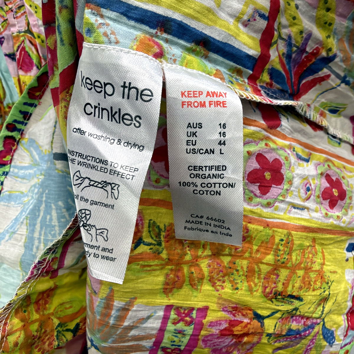 Orientique Womens Vintage Floral Patchwork Dress Size 18 Multi NEW