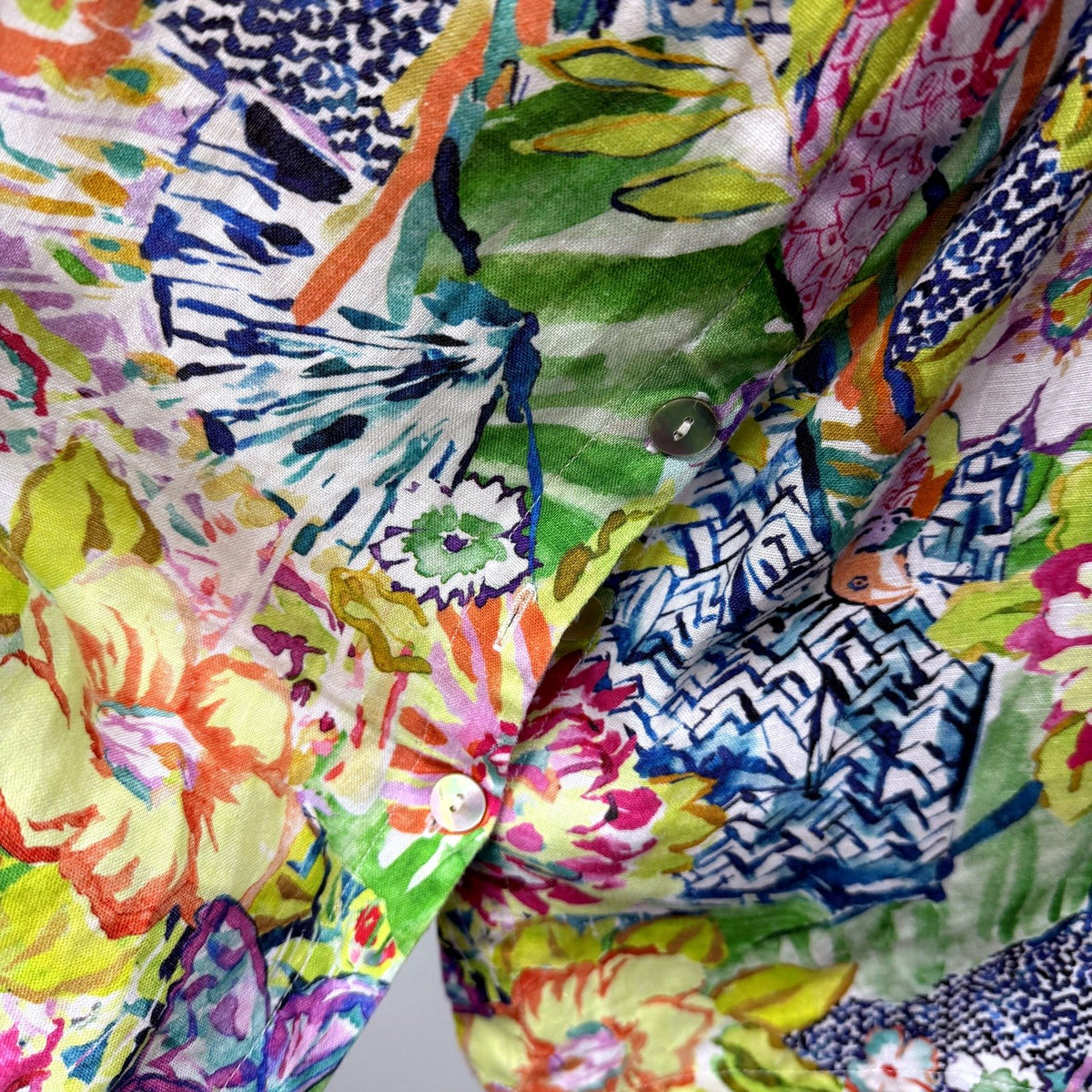 Blue Illusion Womens Short Sleeve Floral Dress Multi Color 3XL