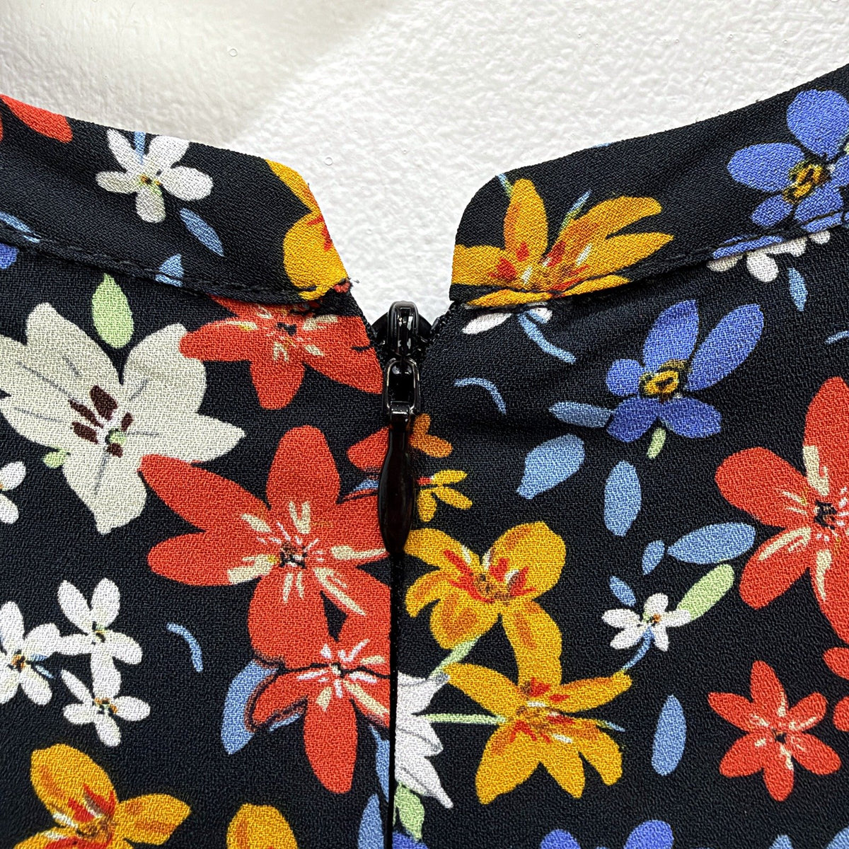 Review Womens Floral Midi Dress Multi Color Multicolor Short Sleeve Size 8
