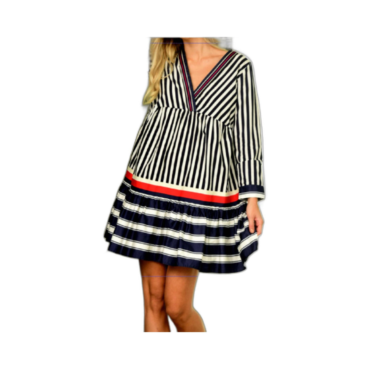 Trelise Cooper Womens Wrap Dress Multi Color Stripe Size 6