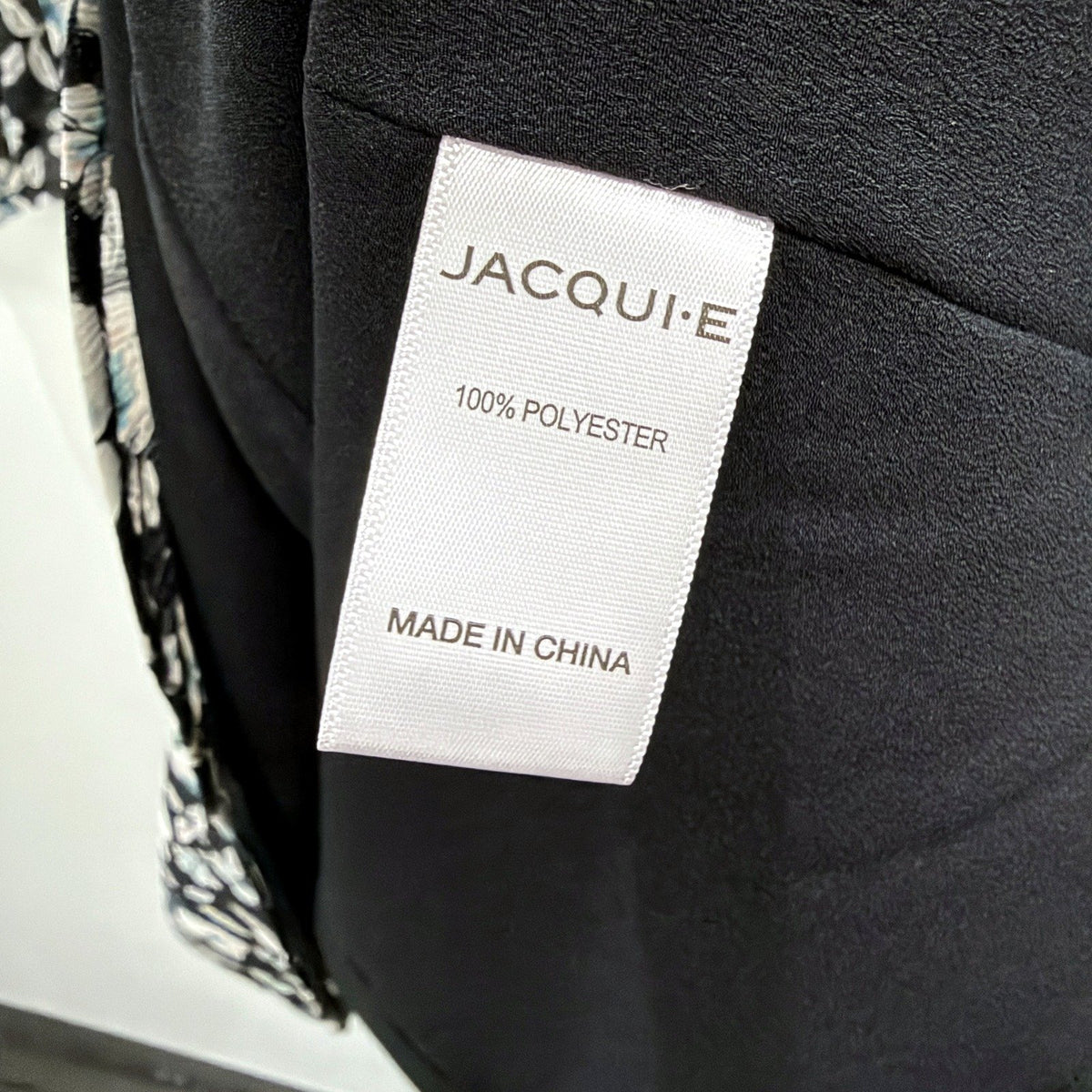 Jacquie Womens Floral Wrap Dress Long Sleeve Black White Blue Size 8