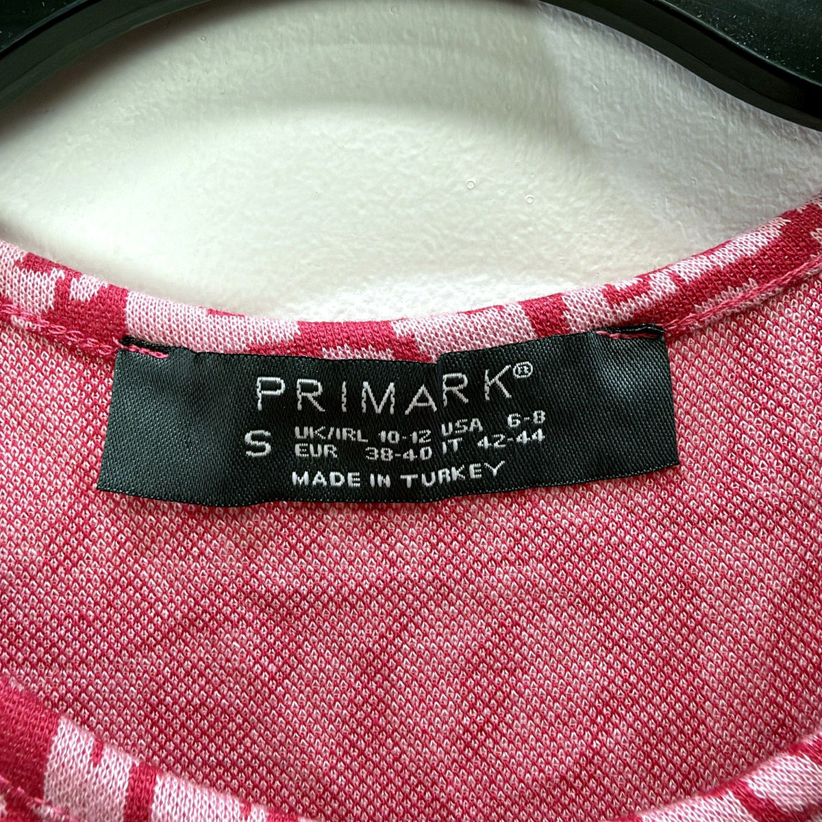 Primark Womens Sleeveless Tank Dress Burgundy Red Print Size 10
