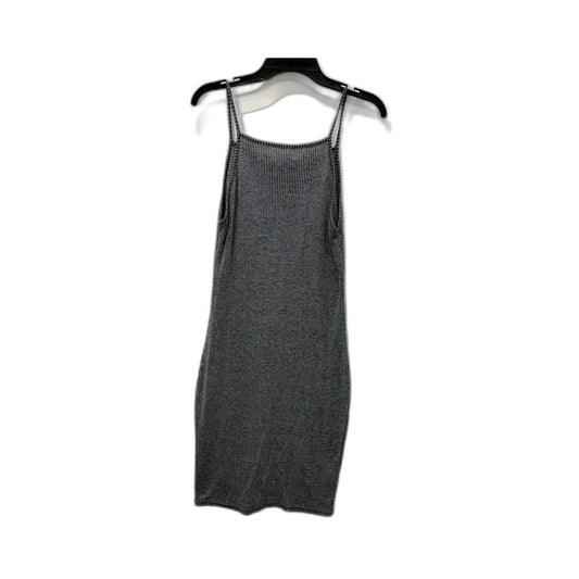 Boohoo Womens Ribbed Camisole Tank Dress Charcoal Gray Size 12