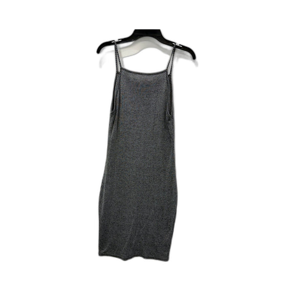 Boohoo Womens Ribbed Camisole Tank Dress Charcoal Gray Size 12