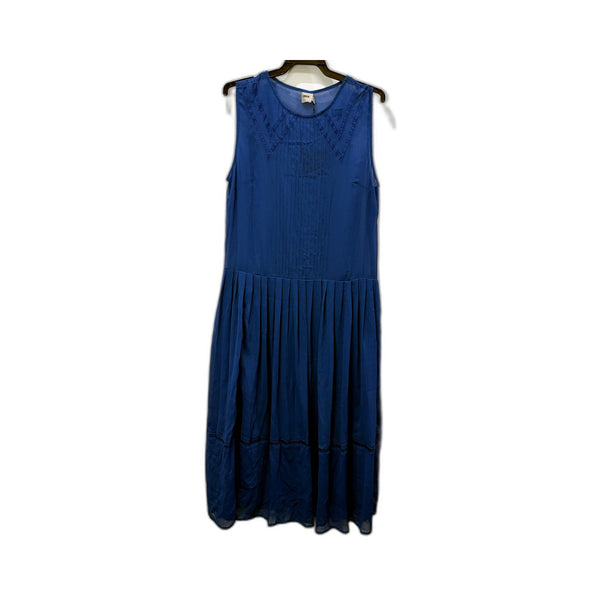 ASOS Womens Royal Blue Sleeveless Pleated Dress Size 14 NEW
