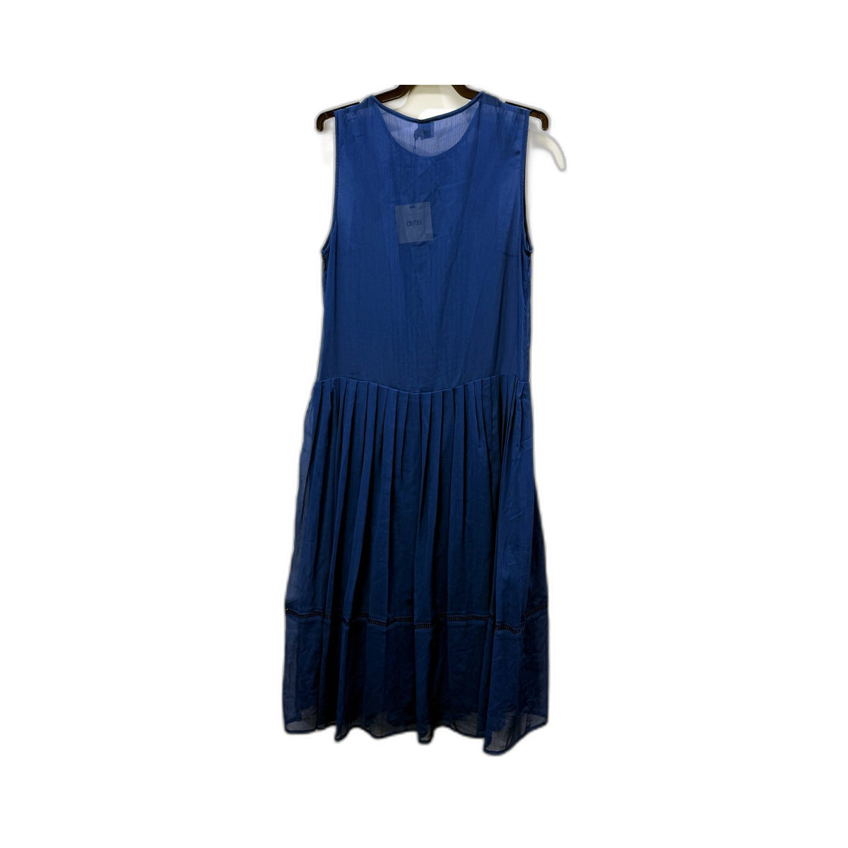 ASOS Womens Royal Blue Sleeveless Pleated Dress Size 14 NEW