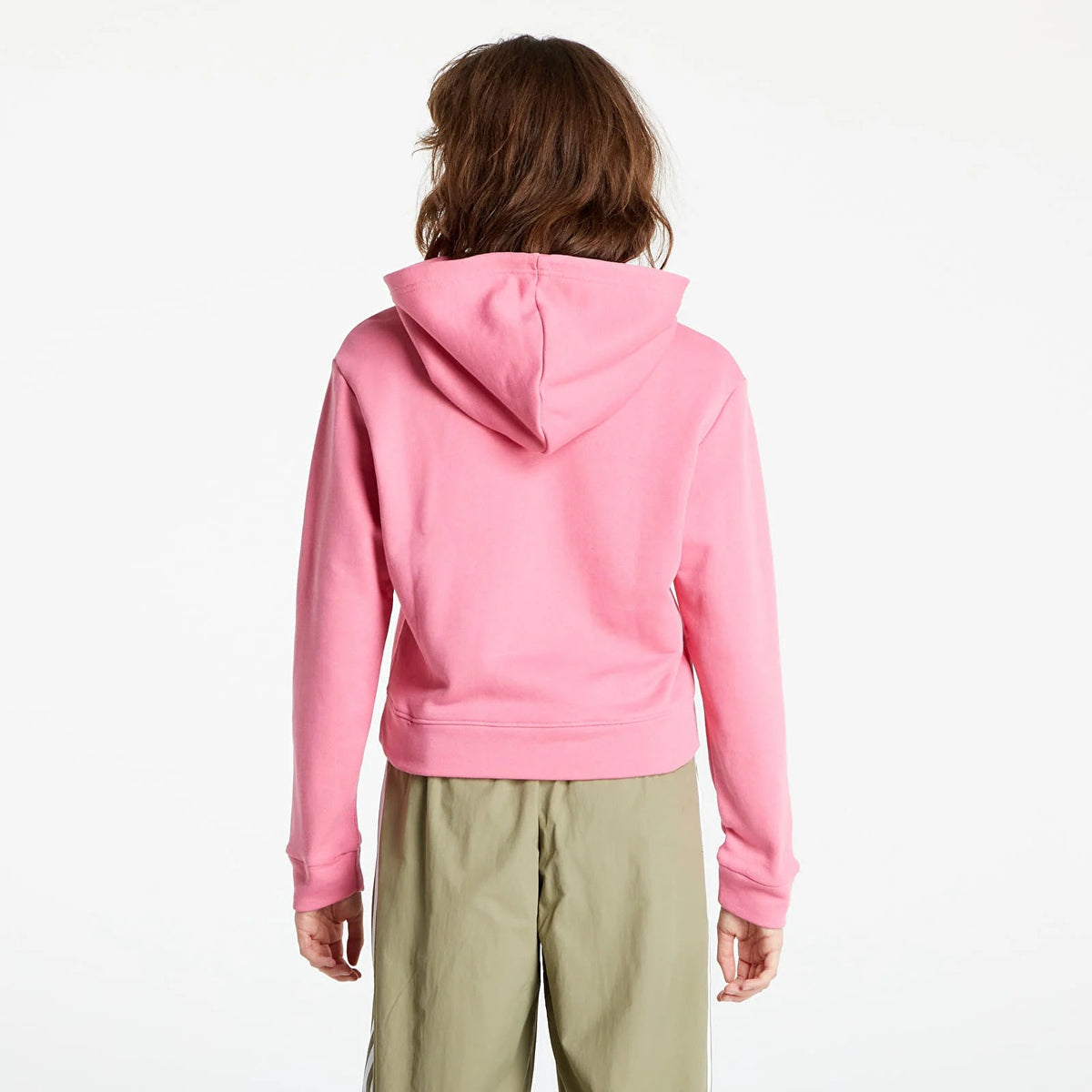 Adidas Womens Cropped Hoodie Sweatshirt Pink 2XS H18072 Size 2XS NEW
