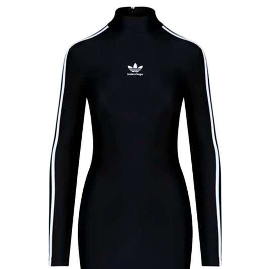 Adidas Womens Black Long Sleeve Turtleneck Dress 2XS H35616 Size 2XS NEW