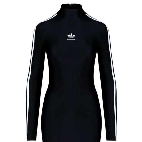 Adidas Womens Black Long Sleeve Turtleneck Dress 2XS H35616 Size 2XS NEW