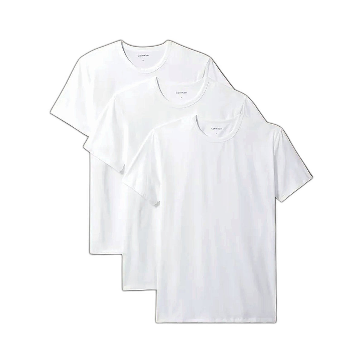 Calvin Klein Mens Crew Neck T-Shirt 3-Pack White Size L NEW